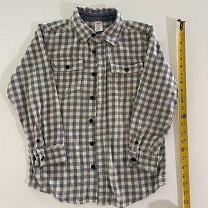 EUC Gymboree soft, warm and comfy 100% cotton flannel button up in sz M 7-8